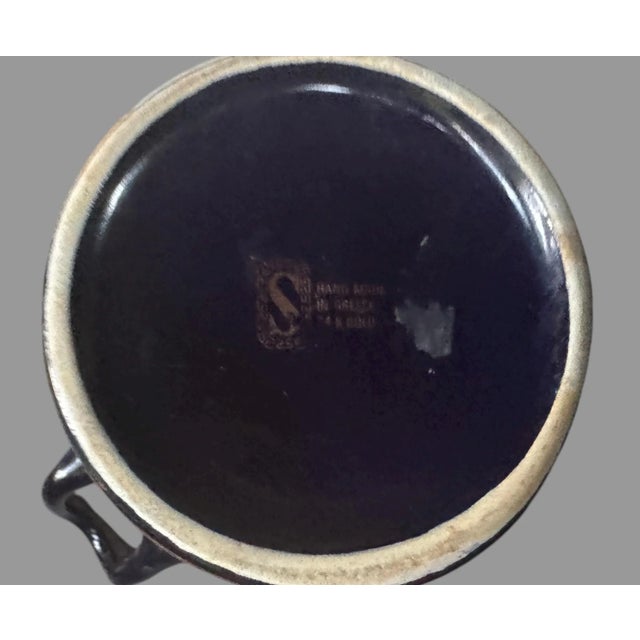 Ceramic Vintage Porcelain Double Handled Vase Decorated W Grecian Figures For Sale - Image 7 of 12