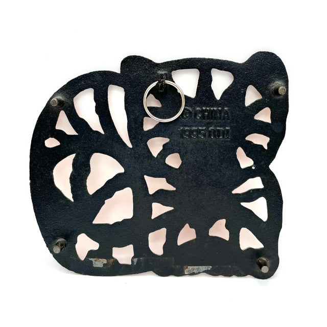 1990s Vintage Metal Copper Cat Trivet For Sale In Las Vegas - Image 6 of 7