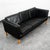Mid-Century Modern Mid Century Danish Modern Sofa Couch 3 Seater Leather Black Vintage Denmark MCM For Sale - Image 3 of 12