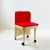 Mid-Century Modern Silvi Dressing Table and Chair in Beige Plastic and Coral Red Upholstery from Fain Kastilia, 1970s, Set of 2 For Sale - Image 3 of 18