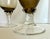 Here is a beautiful vintage Italian, Murano-style hand-blown glass decanter and wine glass set, dating to the mid-century....