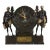 Austrian Art Deco Bronze Sculpture Mantel Clock by Anton Grath Circa 1925 For Sale