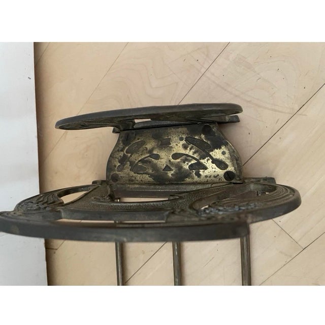 Vintage Art Nouveau Ladies Lady Metal Book Rack Letter Paper Holder Judd Style For Sale - Image 10 of 12