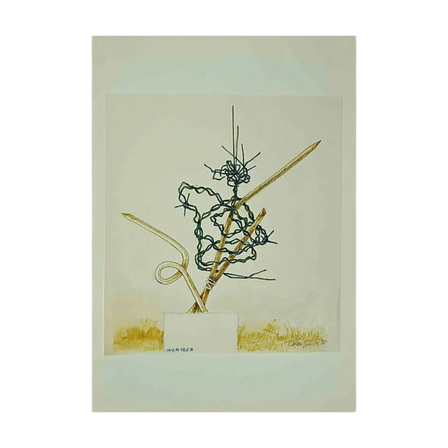 Leo Guida, Abstract Composition, Original Drawing, 1970 For Sale