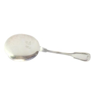 Silver Ice Cream Scoop with Handle Grooves For Sale