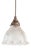 Antique Reclaimed Glass Pendant Light from Holophane, 1940s For Sale