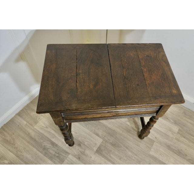 Oak Joint Side Table For Sale - Image 4 of 9
