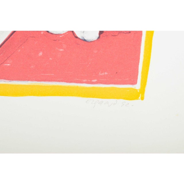 1990s Søren Elgaard, Interior View with Balcony Door, 1992, Color Lithograph on Paper For Sale - Image 5 of 6