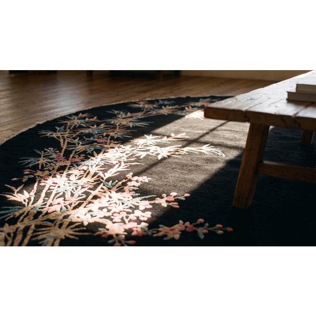 1920s Oval Chinese Art Deco Carpet ( 8'6"x 11'9" - 259 x 358 ) For Sale In New York - Image 6 of 7
