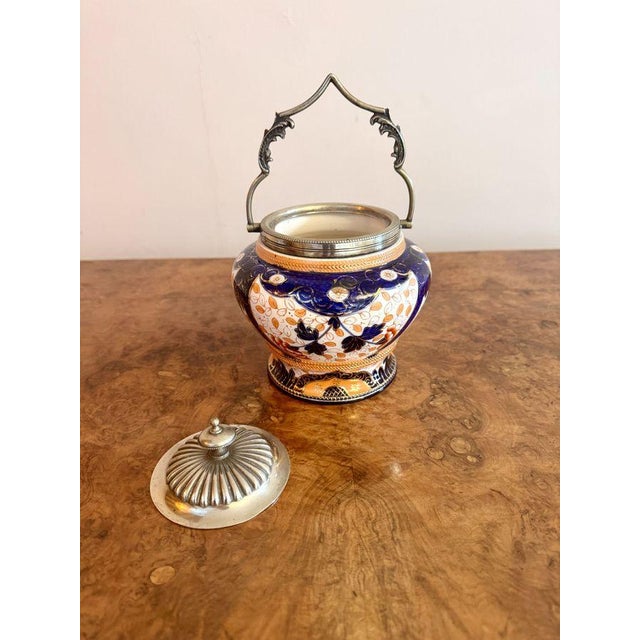 Antique Edwardian Biscuit Barrel, 1900 For Sale - Image 4 of 6