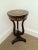 Wood French Style Petite Coffee Table – Unique Lyre-Shaped Base For Sale - Image 7 of 9