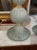 Modern Pair of Murano Style Glass Ball Pale Blue Lamps For Sale - Image 3 of 5