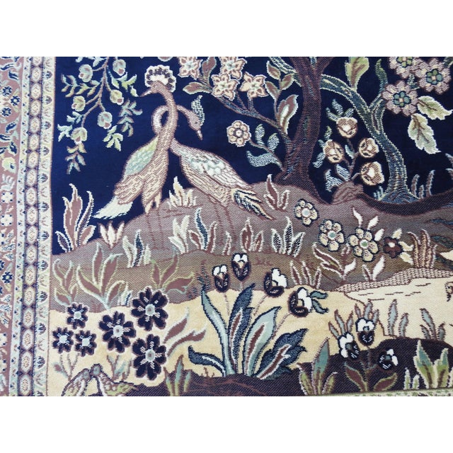 Traditional Mid-20th Century Silk Tapestry Rug For Sale - Image 3 of 11