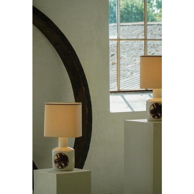 Danish Modern Porcelain Table Lamps from Bing & Grøndahl, 1960s, Set of 2 For Sale - Image 10 of 18