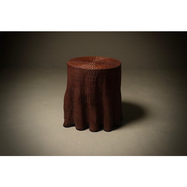 Wicker Ghost Drapery Side Table or Stand, 1970s For Sale - Image 9 of 9