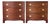 Pair of 1950's Mahogany 3-Drawer Bachelor's Chests by Heritage Henredon For Sale