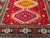 Vintage Tribal Square Rug, Hand-Knotted Wool, Geometric Medallions Pattern, 4x4, Red & Blue For Sale - Image 11 of 15