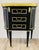 1960s Pair of Jansen Inspired Marble-Top Galleried Ebonized End Tables / Nightstands For Sale - Image 5 of 12