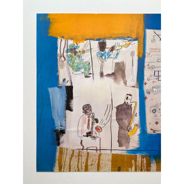Jean Michel Basquiat Jean Michel Basquiat Vintage 1997 Pop Art Offset Lithograph Print " Worthy Constituents " 1986 For Sale - Image 4 of 14