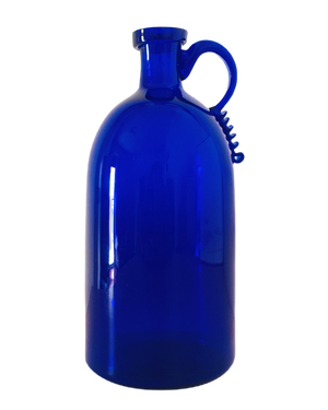 Blue Bottle with Profiled & Polished Edge Attributed to Vittorio Zecchin for A.VE.M, 1940s