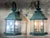Pair of Solid Brass Outdoor Wall Lantern Sconces – Vintage Aged Verdigris For Sale - Image 4 of 15