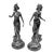 1990s Mid Century Modern/Art Nouveau Bronze pair Lady Figurines For Sale