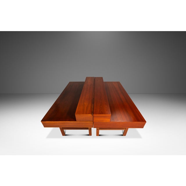 This sophisticated matching set of iconic Danish Modern flip-top executive desks by Peter Løvig Nielsen, crafted in...