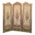 Antique Early 1800s French Louis XV Style Three-Panel Screen in Wood Frame With Floral Tapestry Panels For Sale