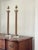 A pair of vintage pine columns, custom fabricated into lamps with an acrylic base. These column style posts could have...