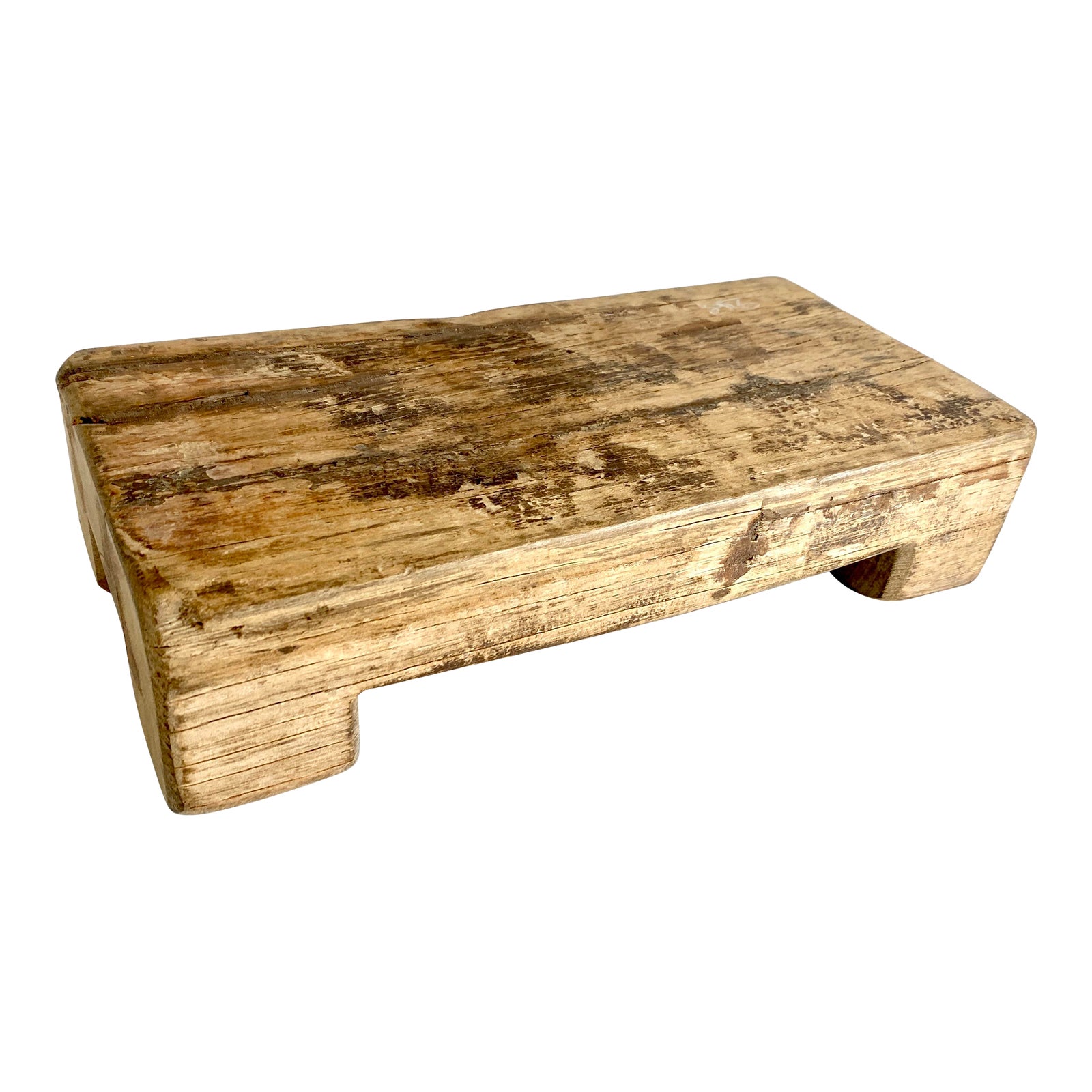 Rustic Wood Riser Trivet Plateau | Chairish