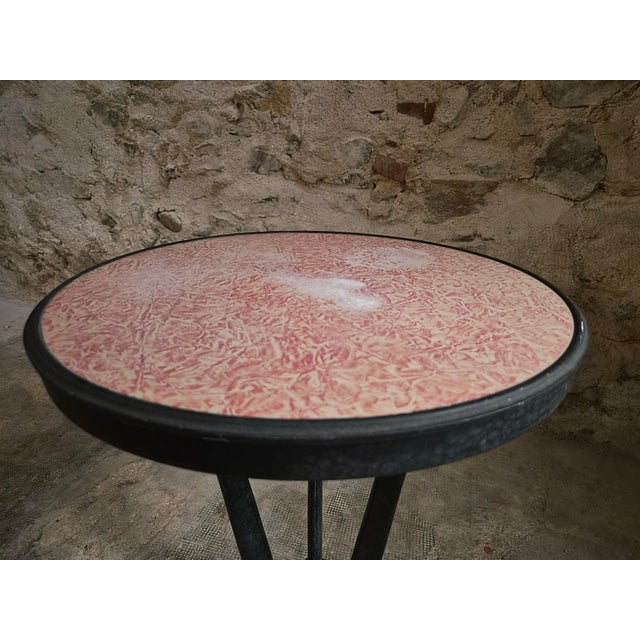 Art Deco French Bistro Table with Rex Bakelite Top, 1940 For Sale - Image 12 of 18