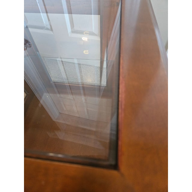 Lighted Glass Table Curio China Display Table Cabinet For Sale - Image 12 of 13