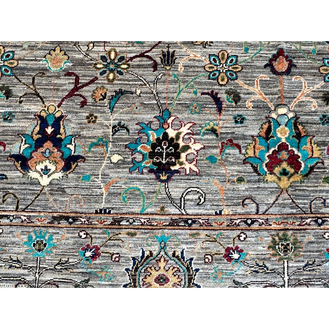 Hand-Knotted Afghan Sultanabad Chobi Wool Area Rug - 8'10" X 12'0" For Sale - Image 12 of 15