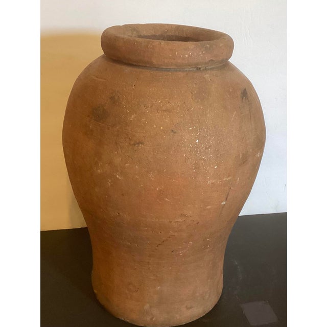 Japanese Antique Late Edo Period Japanese Bizen/Iga Ware Tsubo Jar, 18" Tall, 25.4 LBS For Sale - Image 3 of 12