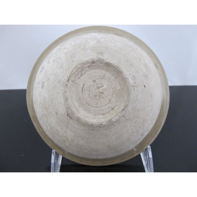 Ceramic Chinese Small Longquan Style Folk Art Celadon Green Pottery Tea Bowl For Sale - Image 7 of 7