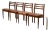 Set of 4 Vintage Danish Modern Rosewood Dining Chairs With Brown Upholstered Seats For Sale