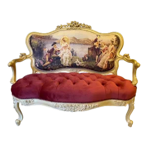 Traditional Style Louis XV Walnut Settee