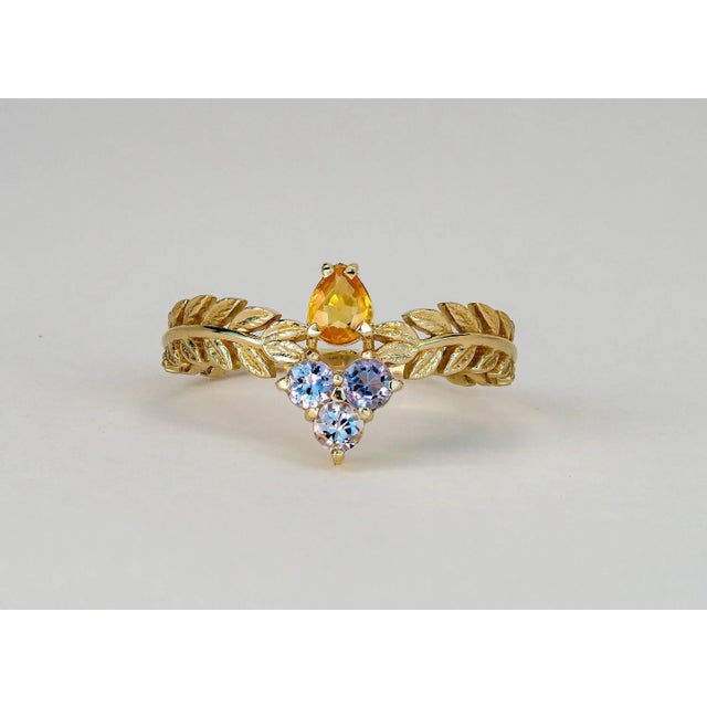 Not Yet Made - Made To Order Olive Leaves 14k Gold Ring Size 5 (All Sizes Available) For Sale - Image 5 of 10