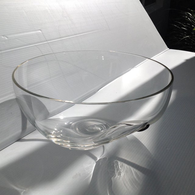 Murano Alfredo Barbini Signature Glass Decorative Bowl Chairish