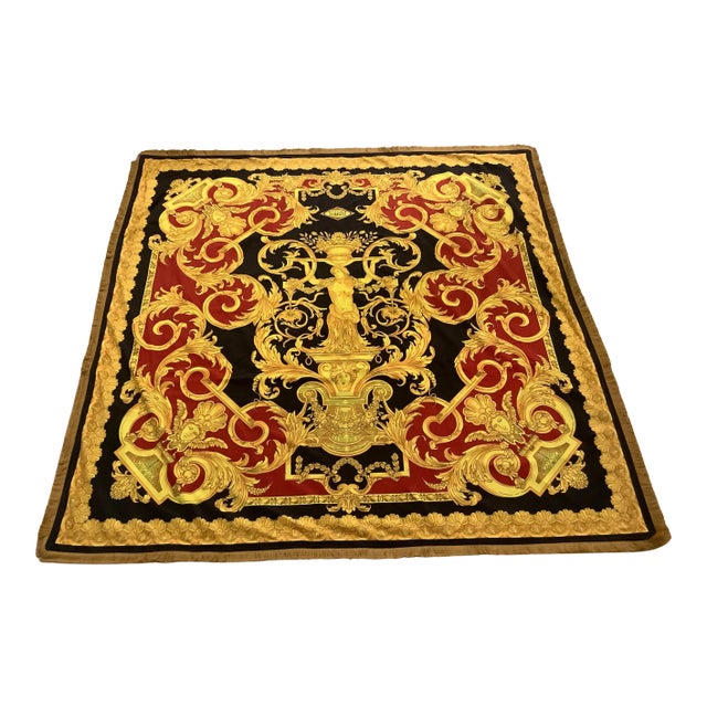 Vintage Atelier Versace Fabric Custom Made Velvet Throw For Sale