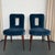 Wood 1940s Set of Six Hollywood Regency Blue Velvet Dining Chairs by Ernst Schwadron For Sale - Image 7 of 12