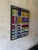 Vintage original geometric abstract painting titled A Tribute to Agam. Featuring a bold linear composition with saturated...