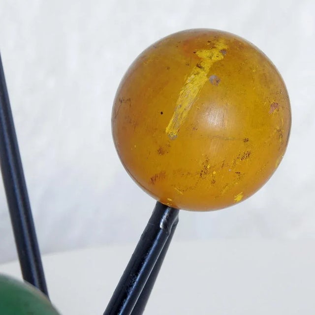 Black Mid-Century Modern Wall Coat Rack by Roger Feraud for Dupré-Hauser, France, 1950s For Sale - Image 8 of 10