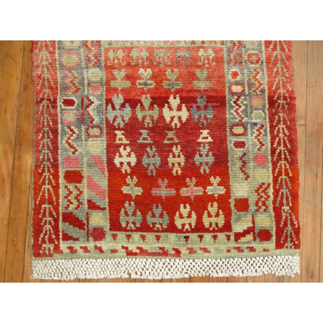 Mid 20th Century Vintage Zabihi Collection Red Turkish Anatolian Rug - 2'9" x 3'8" For Sale - Image 5 of 5