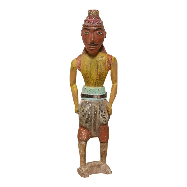19th Century Rajasthani Carved Warrior For Sale