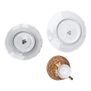 Marbled Breakfast Set, Wałbrzych, Poland, 1970s. For Sale