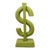 Late 20th Century Oversized Lime Green Concrete Dollar Sign Sculpture For Sale
