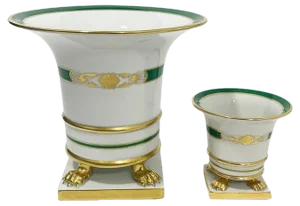 Empire Claw Feet Vases from Herend, 1960s, Set of 2