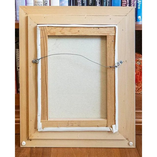 Mid-Century Modern Paris Steps, a Signed, Framed Original in and Acrylic Paint on Canvas For Sale - Image 3 of 6