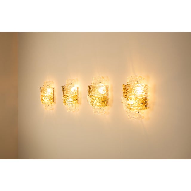 1970s Wall Lamps in Murano Glass by Zero Quattro, Italy, 1970s, Set of 4 For Sale - Image 5 of 18